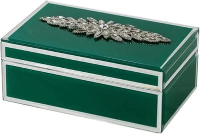 Juwelendoos Acryl - Sieraden Opberger - Sieraden Organiseren - Zachte Fluweelvoering - 35 x 20 x 16 cm - Groen