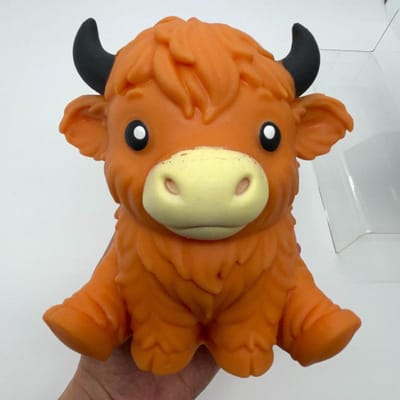 Jumbo Hooglandkoe Stressballen Squishies Knijpspeelgoed Knijpbal Fidget Speelgoed Voor Volwassenen Langzaam Rijzend Stressverlichting Knijpspeelgoed