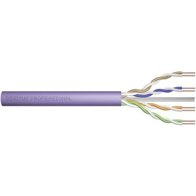 Digitus DK-1613-VH-1 Netwerkkabel CAT 6 U/UTP 4 x 2 x 0.25 mm² + 0 2 x 0.25 mm² Violet 100 m