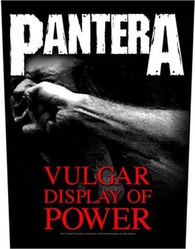 Pantera - Vulgar Display Of Power Rugpatch - Zwart