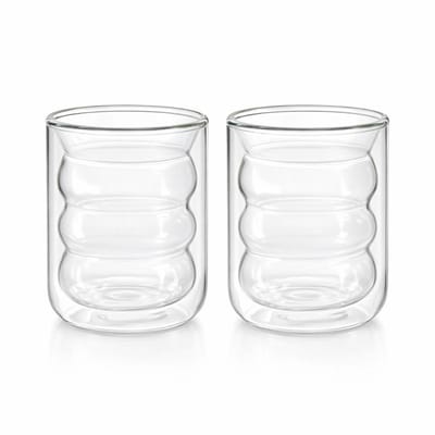Majestix Dubbelwandige Bubbel Glazen - Set van 2 glazen - 210 ML - Thermisch Isolerend - Latte Macchiato - Cappuccino - Espresso - Koffie - Thee