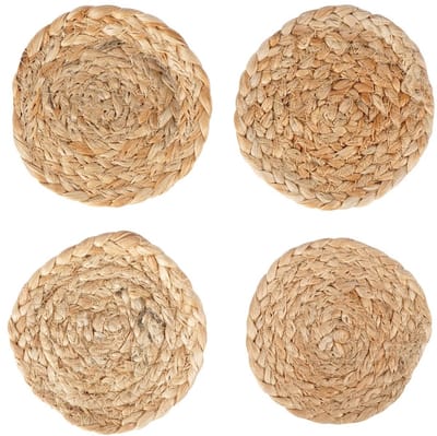 Home Styling Collection - Onderzetter Set - Jute - 10 cm - Natuurlijke Kleur - Vier Stuks