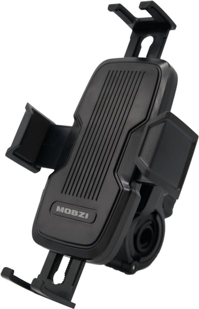 Mobzi Universal Bike Holder – Fietstelefoonhouder 360° Draaibaar – Schokbestendig Siliconen Klem – Geschikt voor Stuur 22-35mm – Past op Alle Smartphones 4.7-7 Inch (iPhone, Samsung, Xiaomi) – Waterdicht & Trilbestendig voor MTB/Racefiets