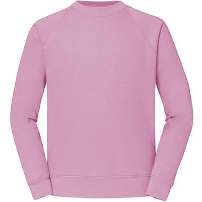 Fruit of the Loom Heren Klassiek Raglan Sweatshirt (Lichtroze)