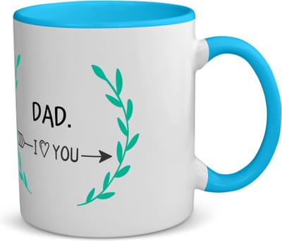 Akyol - dad i love you koffiemok - theemok - blauw - Papa - de liefste vader - vader cadeautjes - vaderdag - verjaardag - geschenk - kado - 350 ML inhoud