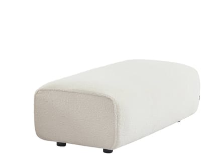 sweeek - Poef, module voor bank, voetenbank voor hoekbank 2 zitplaatsen in boucle stof, l 123 x p 60 x h 41cm - wallas