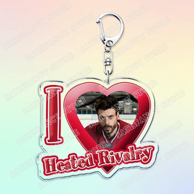 Heet Ik Hou Van Verwarmde Rivaliteit TV Show Sleutelhanger voor Accessoires Shane Hollander Ilya Rozanov Hart Sleutelhanger Sieraden Fans Vrienden Cadeaus gray