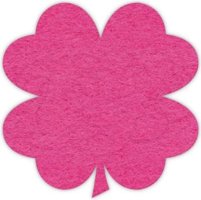 Klavertje vier vilt onderzetters - Fuchsia - 6 stuks - 9,5 x 9,5 cm - Tafeldecoratie - Glas onderzetter - Cadeau - Woondecoratie - Woonkamer - Tafelbescherming - Onderzetters Voor Glazen - Keukenbenodigdheden - Woonaccessoires - Tafelaccessoires