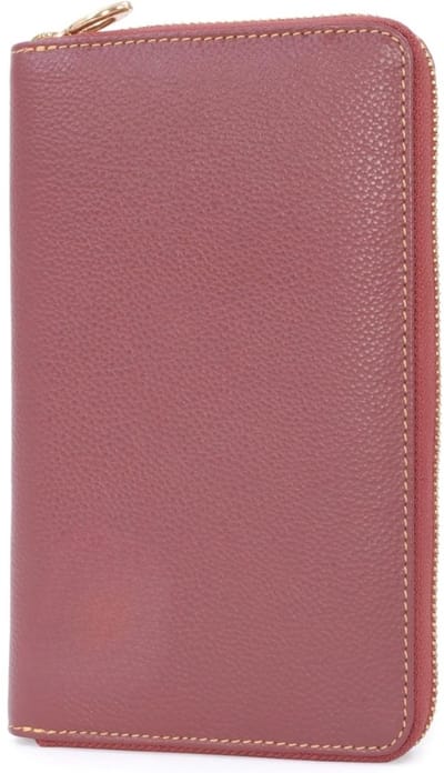 Famanu - Leer Sieradendoos Dames - Klein Sieradenzakje Met Rits - Sieraden Organizer Voor Reis - Geschenkdoos - Pippa - Rood