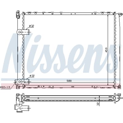 Radiator, motorkoeling NISSENS 63943A