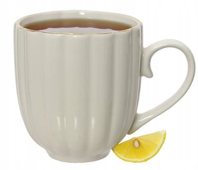 Kaemingk Kitchen Goods - Porseleinen Mok - Wit - 400 ml - Niet voor Magnetron of Vaatwasser