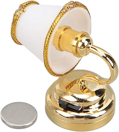 Miniatuur Wandlamp voor Poppenhuis - Vintage Stijl LED Sconces met Warm Licht, Ideaal voor Decoratie van Poppenhuizen en Kamerdozen