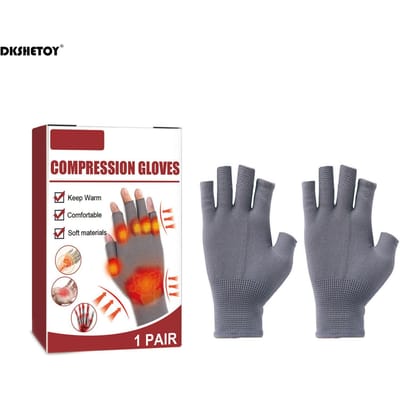 1 Paar Open Vinger Compressiehandschoenen Voor Verlichting van Artritis Nylon Ondersteuningsbrace Reumatoïde Gezondheidszorg