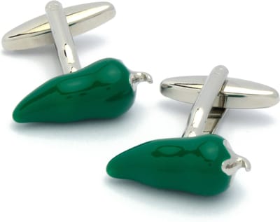 Manchetknopen - Groene Chili Pepers