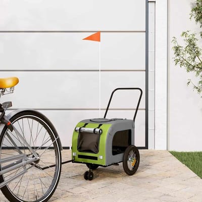 Hondenbuggy Opvouwbaar - Hondenwagen Reizen - Hond Vervoeren - Grote Zitting Polyester - 124 x 53 x 53 cm - Groen