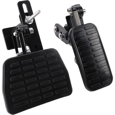 Extensions de pédale de frein à gaz Longueur et angle réglables Antidérapantes Ajustement universel pour les conducteurs de petite taille Voitures Karting Jouets porteurs black
