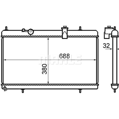 Radiator, motorkoeling MAHLE CR 801 000S
