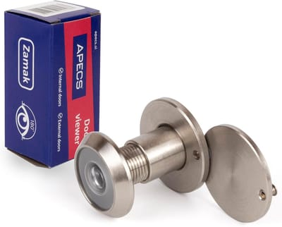 Deurspion met Inkijkbescherming - Ø14mm Nikkelkleurig - Geschikt voor Deurdiktes 15-25 mm