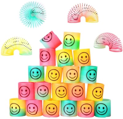 Store_8 - Regenboog speelgoed - Lente feesttasvullers - Glimlach mini speelgoed - 24 stuks - Creatief spelletjes voor kinderen - Geschikt voor 24 m...