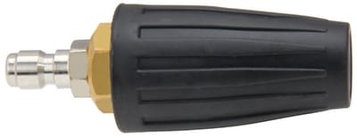Hogedrukreiniger turbinesproeier, roterende sproeier, met 7 sproeikoppen, 1/4-inch snelkoppeling, 4000 Psi, hogedrukreiniger sproeierset, hogedruk roterende sproeier, zwart.