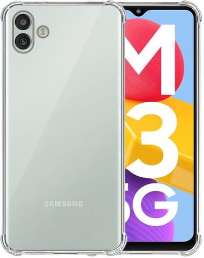 Smartphonica Telefoonhoesje Geschikt voor Samsung Galaxy M13 5G Transparant Schokbestendig - Shockproof TPU SIliconen Backcover Case met Stootrand Doorzichtig geschikt voor Samsung Galaxy M13 5G