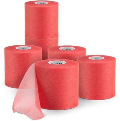 U-Sport Athlete Underwrap - Rood - 6 stuks - 7 cm x 27 m - Onderbandage - Huidbescherming bij Sporttape