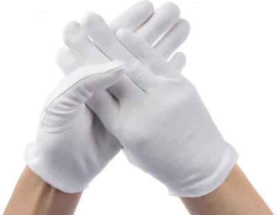 Katoenen Handschoenen Eczeem - Wit - Eczeem Handschoenen - 1 Paar - M