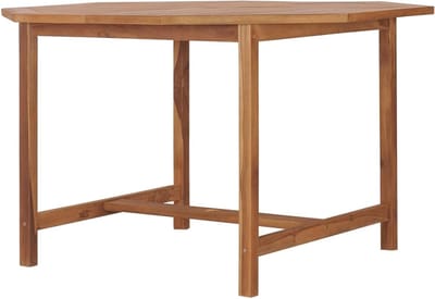Tuin Eettafel - Buitenmeubilair Hout - Gezellig buiten eten - Massief teakhout - 110x110x75 cm - Natuurlijk