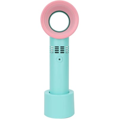 Mini Ventilateur Portable USB Rechargeable Sans Lames Manuel pour Greffage de Faux Cils (Bleu) bleu