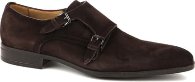 Giorgio Amalfi Schoen Monk Strap Bruin Suede - Maat 42 - Heren - Nette schoenen
