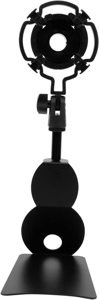 Microfoon Klem - Tafelhouder - Live Uitzending - Verstelbare Handgrepen - 14 x 18 cm - Zwart