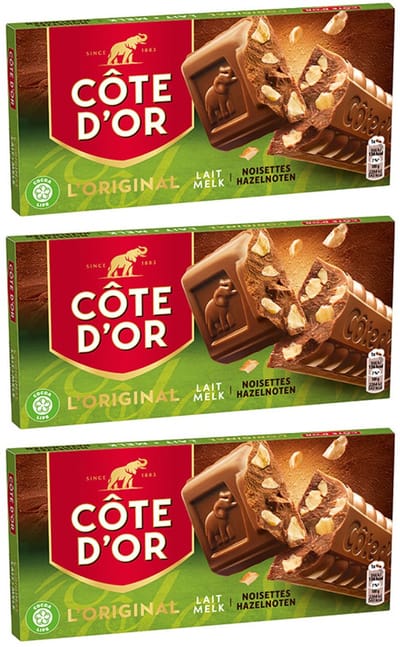 Côte d'Or - chocoladereep - melk hazelnoot - 400g x 3
