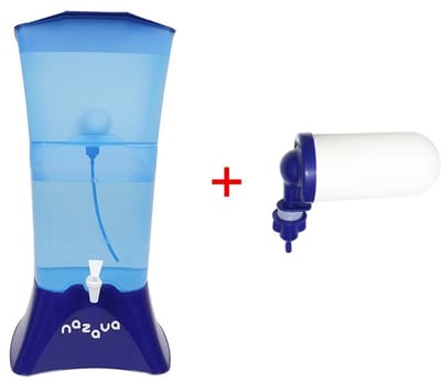 Nazava® Waterfilter 16L - WHO Gecertificeerd - Inclusief Extra Filterelement - Handig Zonder Elektriciteit - Noodpakket
