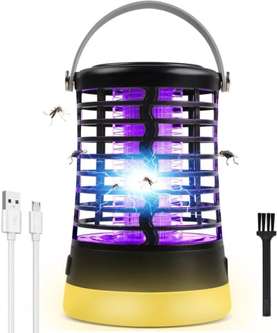 Elektrische Insectenverdelger met USB-oplaadfunctie en 3 Lichtmodi voor Camping en Buiten