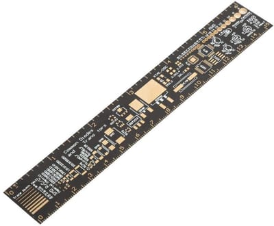 Allecto - Multifuntionele PCB Meetlat - Precisie Meetinstrument - Voor Technisch Werk - 15 cm - Handig en Compact - Geschikt voor Technici - Circui...