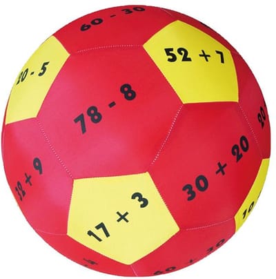 Bewegend Leren Bal Getallen t/m 100, 35cm, 32 panelen