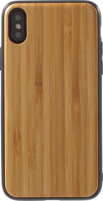 Peachy Houten hoesje TPU geschikt voor iPhone X XS - Bruin Case