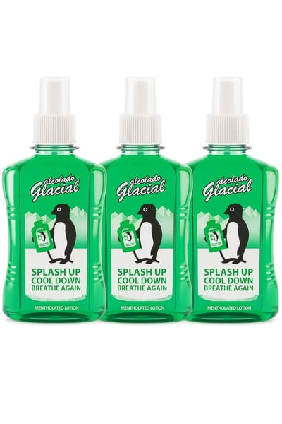 Glacial Alcolado - Mentholated Splash Lotion - Spray bottle - 3 x 125 ml - Multipack - Voordeelpak