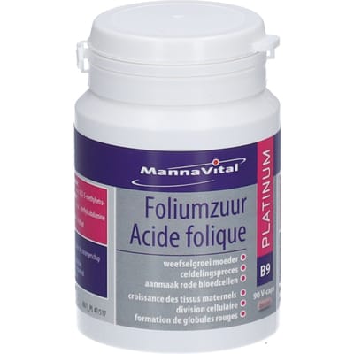 Mannavital Foliumzuur platinum 90 Vegetarische capsules