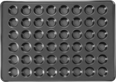 Mini Muffinbakvorm Antiaanbaklaag 48 Cups Koolstofstaal Vaatwasmachinebestendig