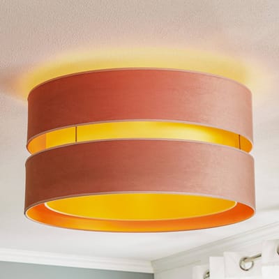 Duolla Plafondlamp Golden Duo Ø 60 cm lichtroze/goud