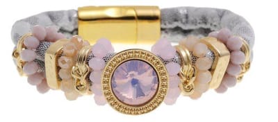 Behave - Armband metallic koord - Pastel kralen siertrend - Stedelijke flair