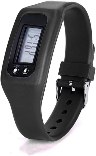 Digitale Stappenteller - Loophorloge Calorie Teller - Activiteit Meten - Duurzaam Ontwerp - 4.5 x 3.4 cm - Zwart