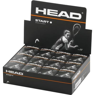 Head Start Squash Balls - Single White Dot - Box of 12