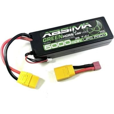 Absima LiPo accupack 7.4 V 6000 mAh Aantal cellen: 2 50 C Stick XT90