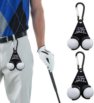BOTC Golfbal Houder met Clip –1 Stuk- Draagbare Golf Ball Holder voor Golftas of Riem – Golf Accessoire voor Heren & Dames – Handige Golfballenhouder