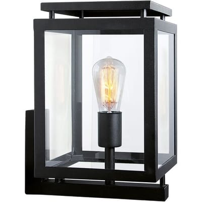 KS Verlichting buitenverlichting - De Vecht wandlamp - Zwart - Schemerschakelaar - Modern - Vierkant - E27 - LED - Lichtsensor - Daglichtsensor - Licht-donker sensor