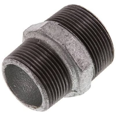 R 1 1/2'' x R 1 1/4'' Verzinkt Gietijzeren Borstnippel 25 Bar