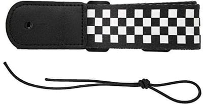 Dailygoods- Ukelele Riempje Verstelbaar - Antislip Zwart-Wit - Ukelele Accessoire - Draagbaar - Geweldig Cadeau - Hoogwaardige Materialen - Ukelelestrap