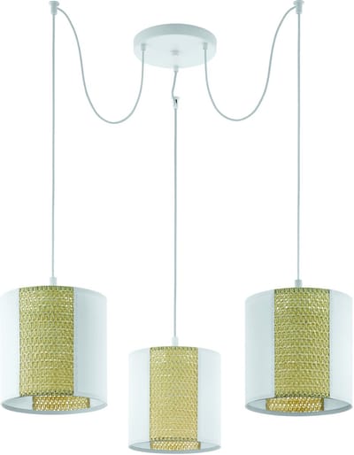 EGLO Arnhem Hanglamp - E27 - Papier|Staal - Wit|Bruin